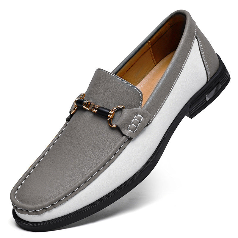 Mens Genuine Leather Slip-On Driving Shoes