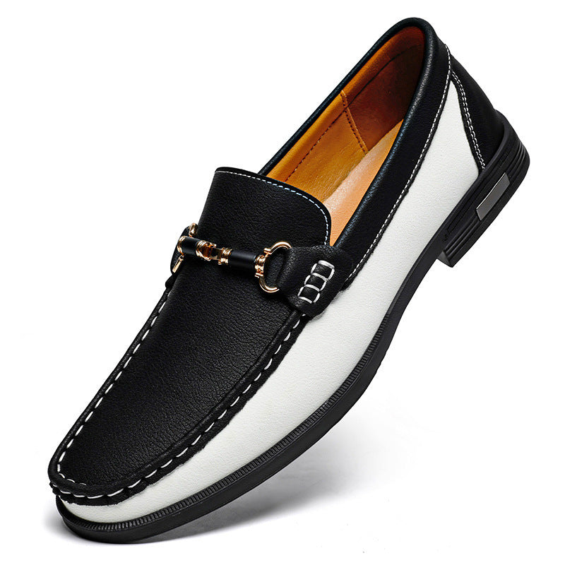 Mens Genuine Leather Slip-On Driving Shoes