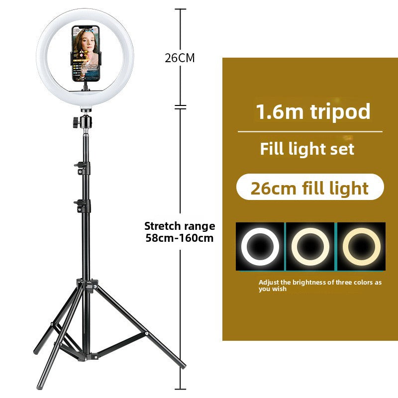 Adjustable Ring Fill Light with Tripod for Phone Camera