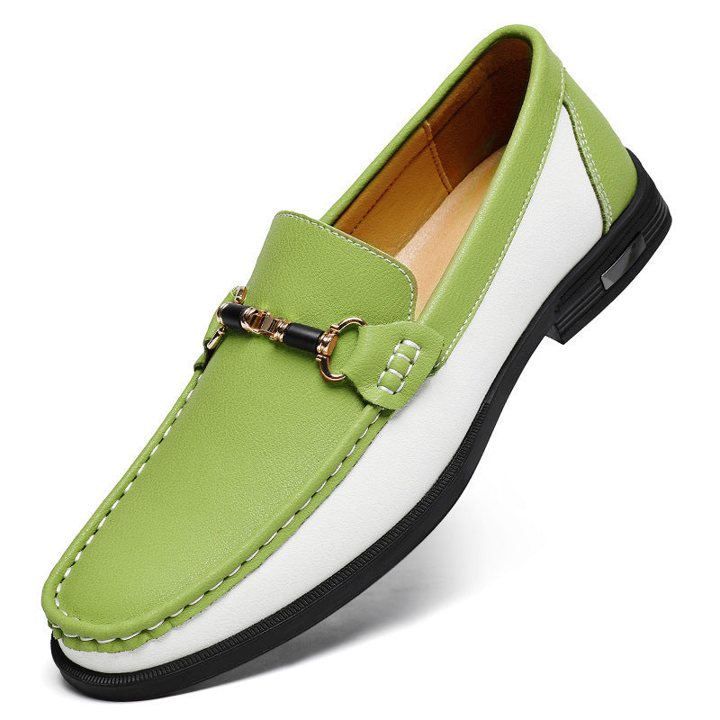 Mens Genuine Leather Slip-On Driving Shoes