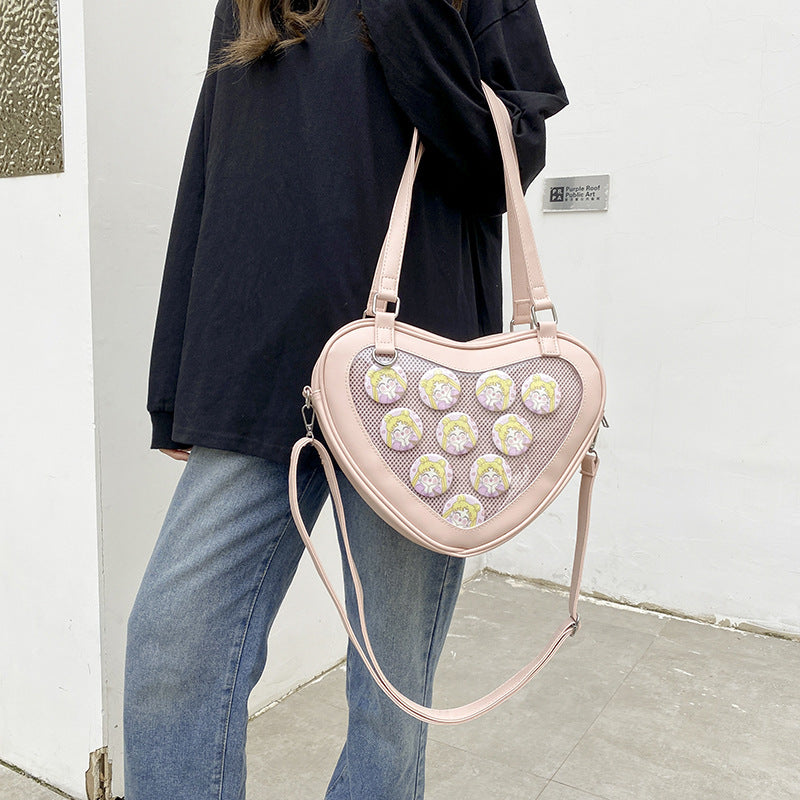 Cute Heart Shaped Messenger Bag