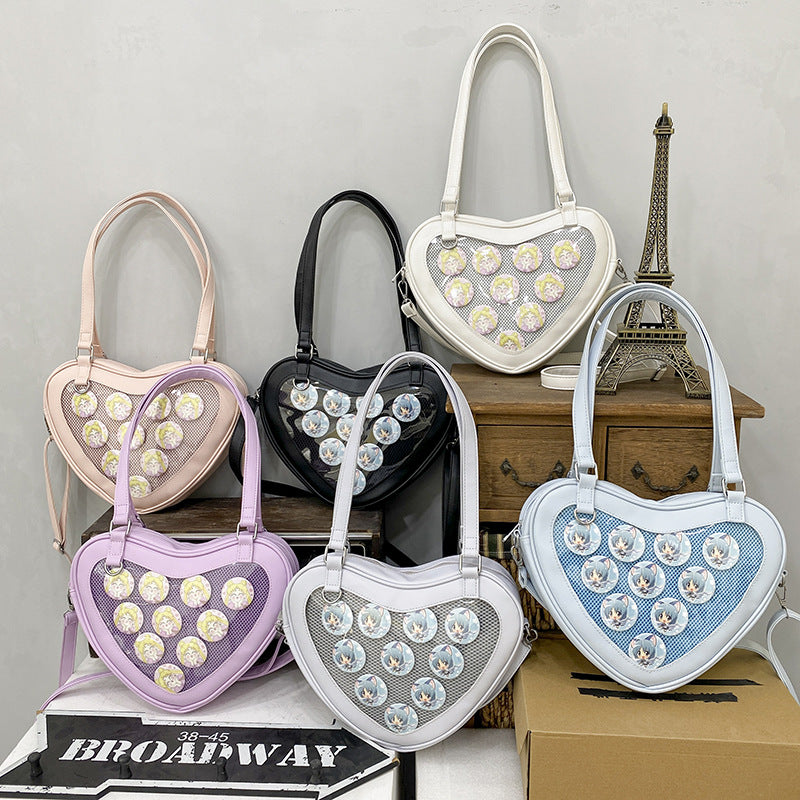 Cute Heart Shaped Messenger Bag