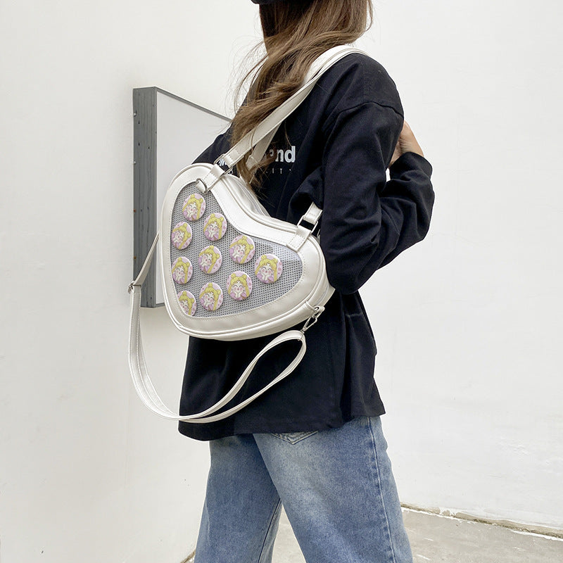 Cute Heart Shaped Messenger Bag