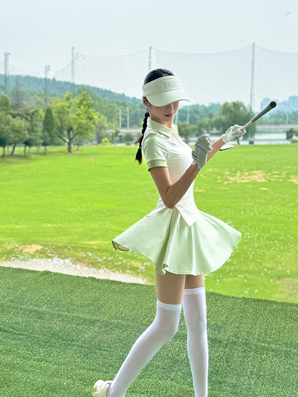 Womens Quick-Dry Golf Polo and Skirt Set