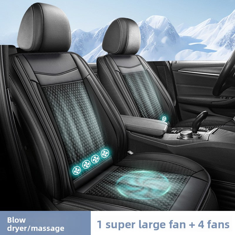Ventilated Car Seat Cushion with Cooling Fan