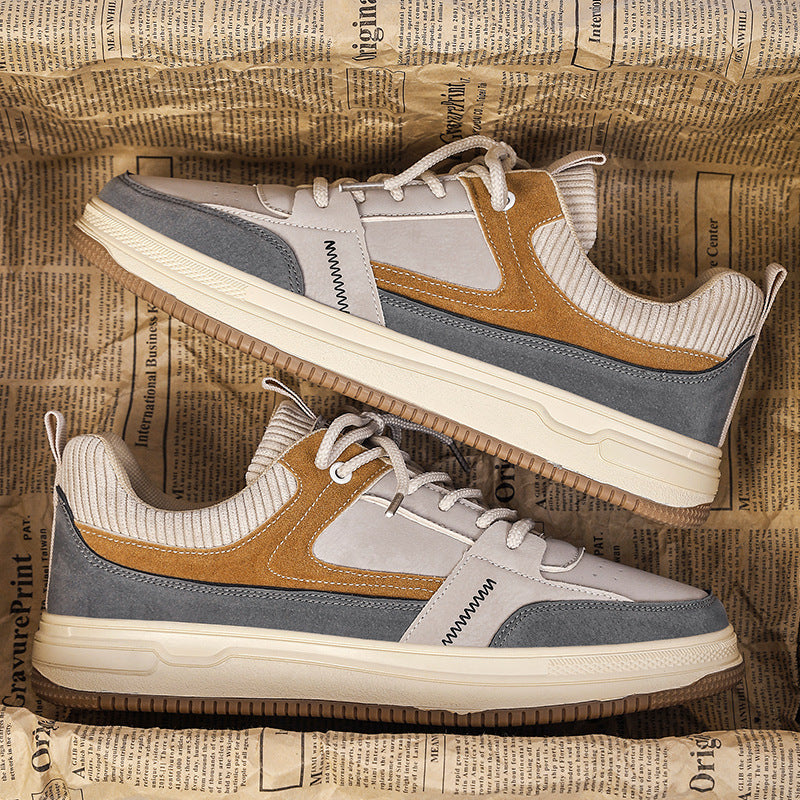 Versatile thick-soled, wear-resistant casual sneakers