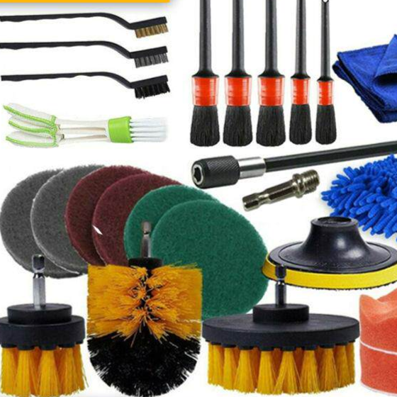 Electric Drill Cleaning Brush Set