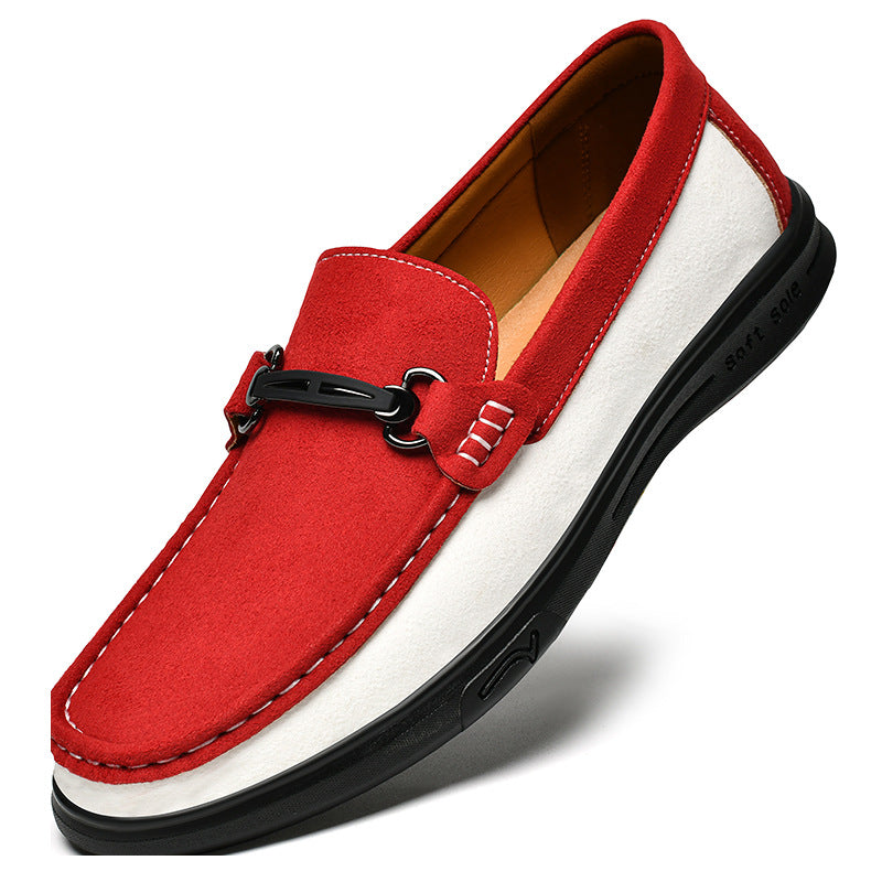 Mens Genuine Leather Slip-On Driving Shoes