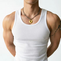 Mens Ribbed Cotton Fitness Vest