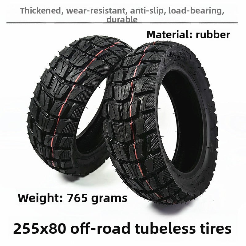 255x80 Off-Road Vacuum Tire for Electric Scooter