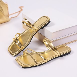 Women's Square Toe Thin Strap Beach Sandals