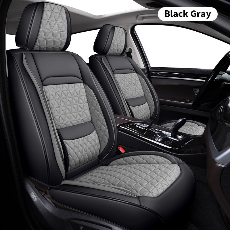 Leather Car Seat Cover with Lumbar Support