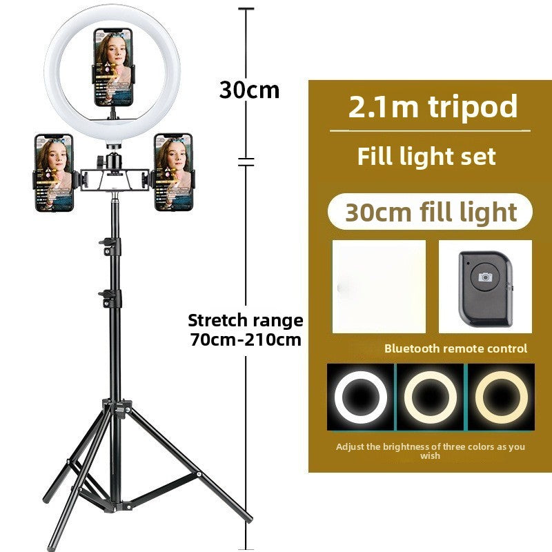 Adjustable Ring Fill Light with Tripod for Phone Camera